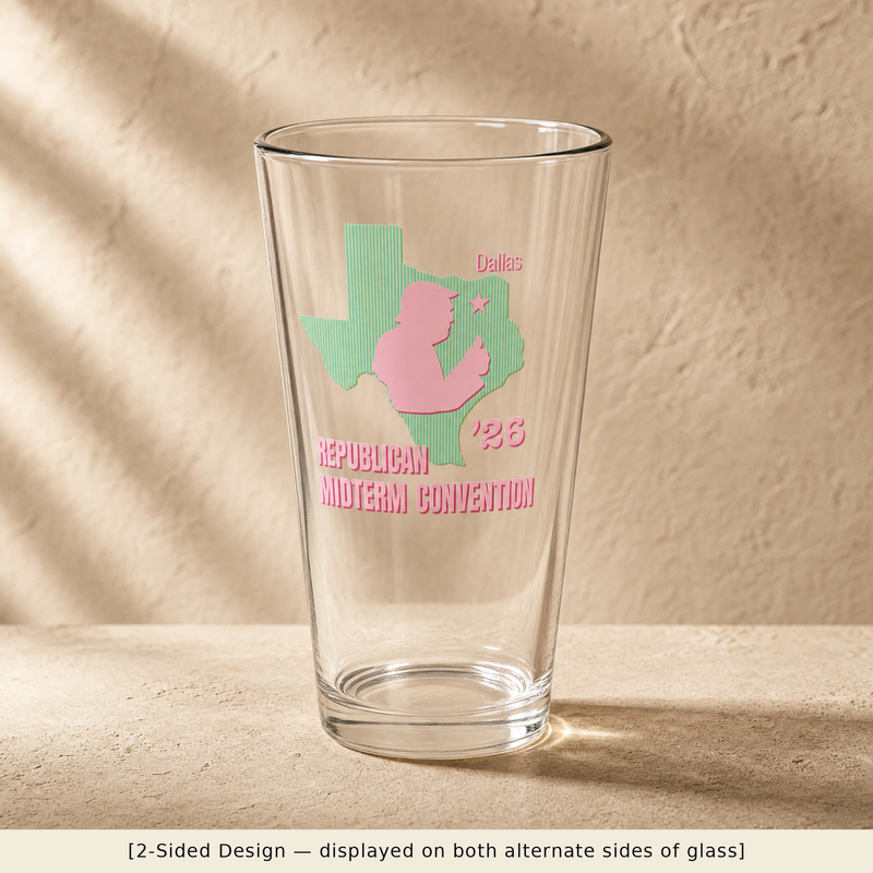 Texas Trump Green/Pink Pint Glass Set