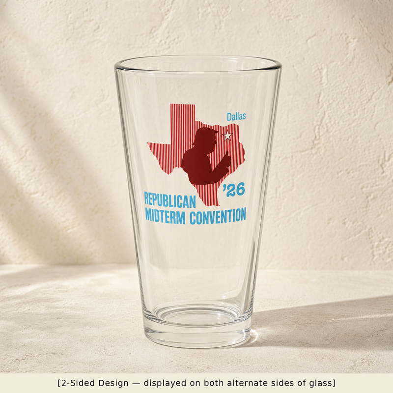 Texas Trump Red/Baby-Blue Pint Glass Set