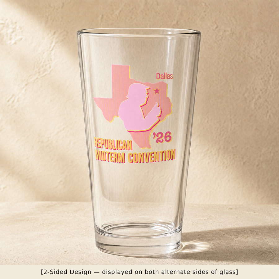 Texas Trump Sunburst Pint Glass Set