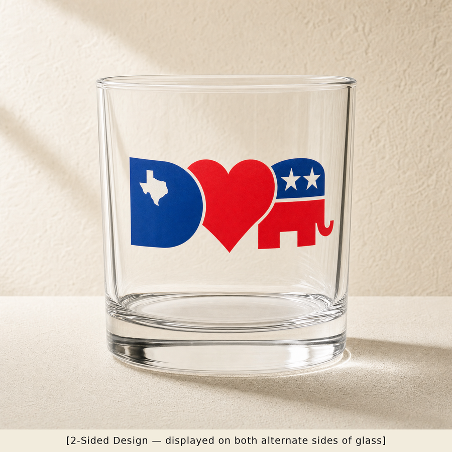 Dallas ♥ GOP Rocks Glass Set