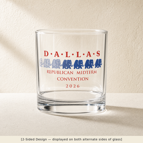 Dallas Blue Elephant Rocks Glass Set