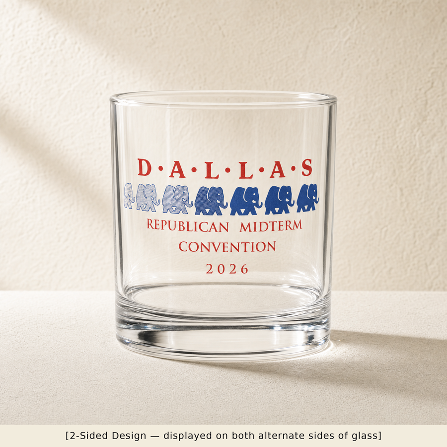 Dallas Blue Elephant Rocks Glass Set