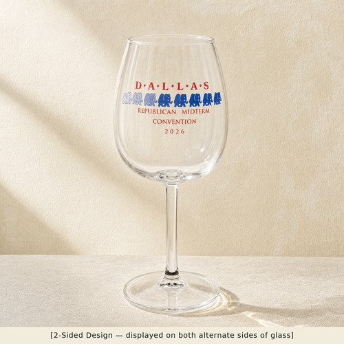 Dallas Blue Elephant Wine Glass Set