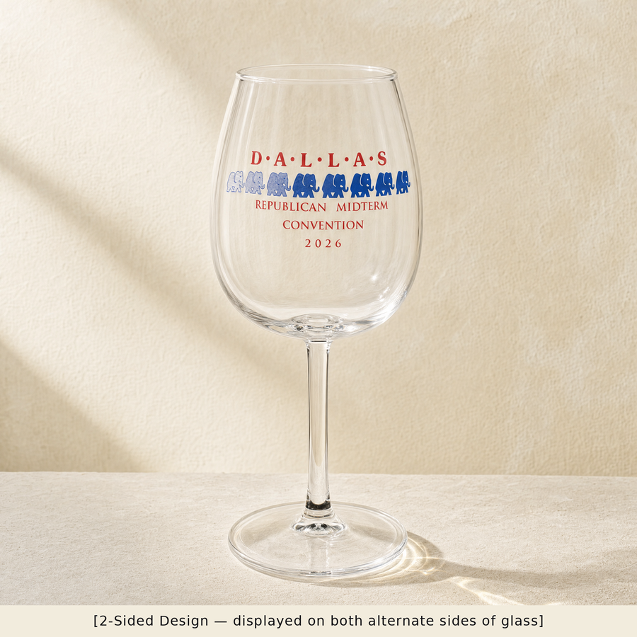 Dallas Blue Elephant Wine Glass Set