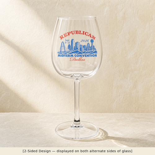 Dallas Skyline Wine Glass Set